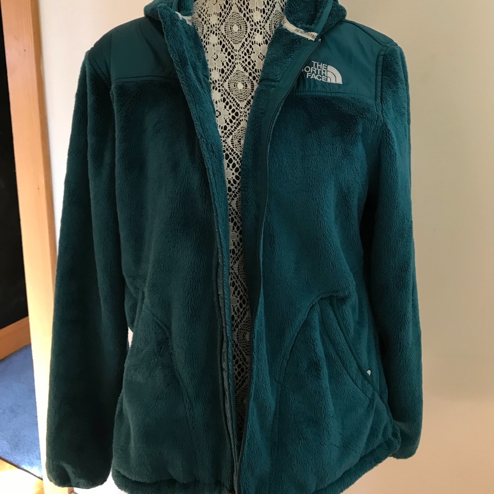 Teal North Face zip up